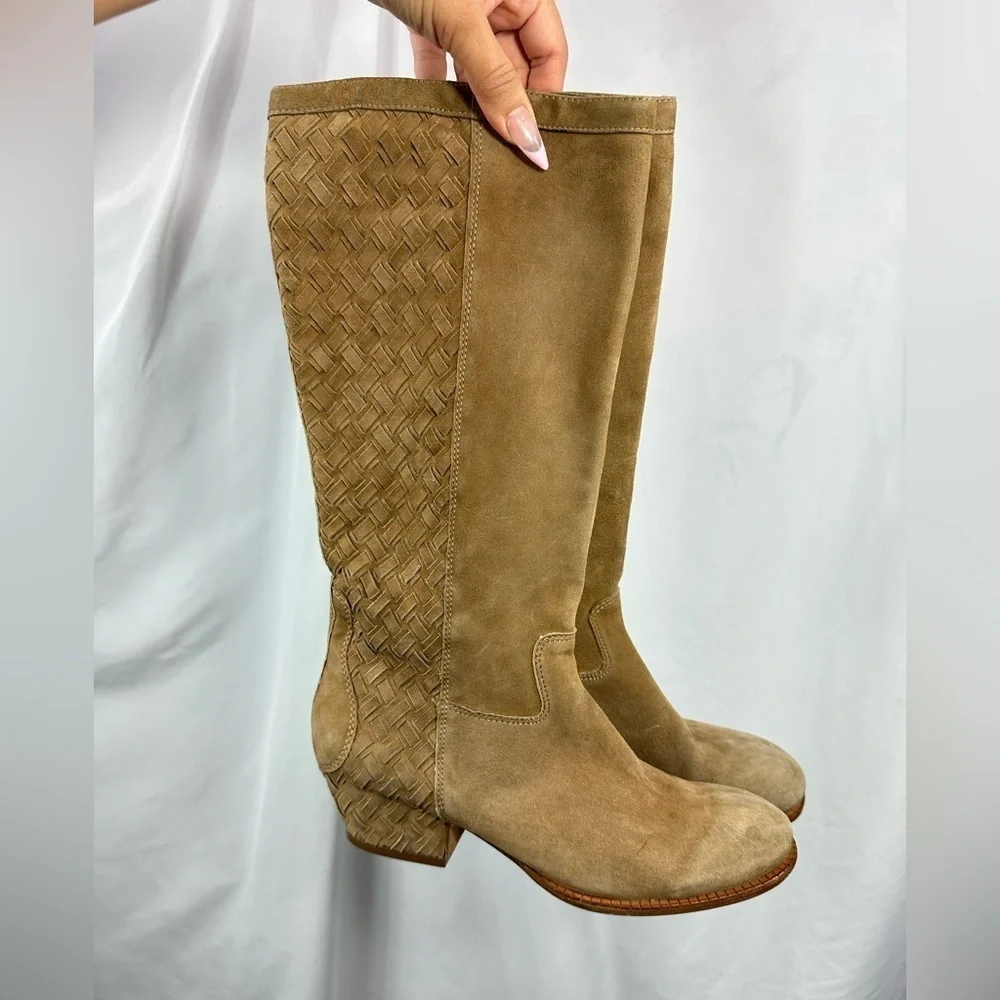 Ash brown woven boots size 8